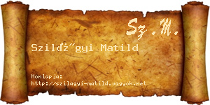 Szilágyi Matild névjegykártya
